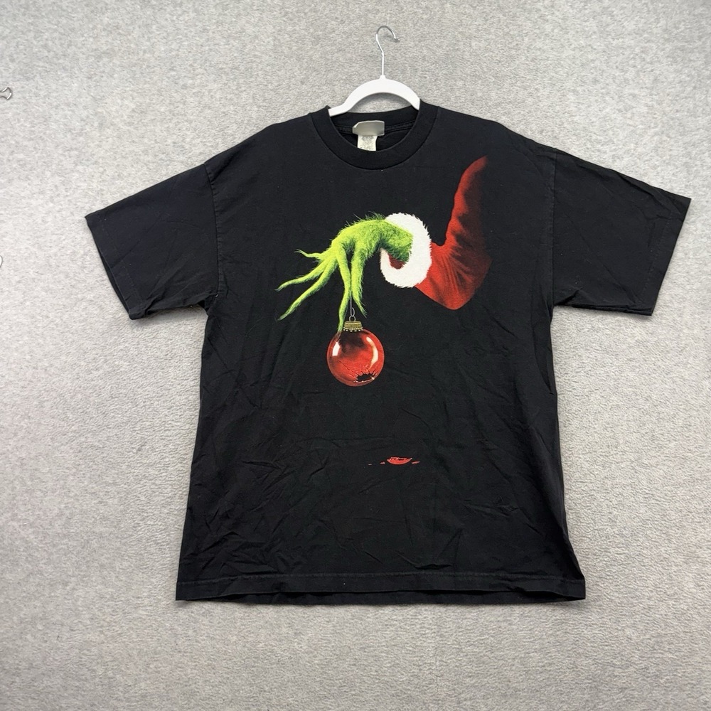 Vintage Jim Carrey How The Grinch Stole Christmas Movie Promo Tee Shirt Size L